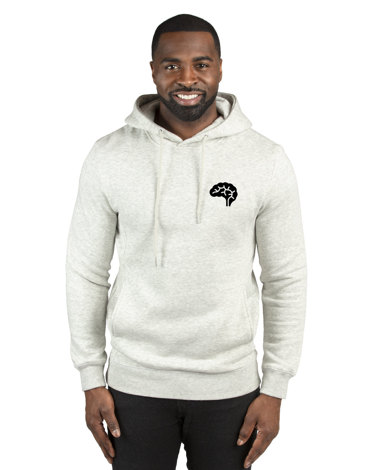Confliktd Brain Stem Logo - Oatmeal Heather Better Cotton (BCI) Ultimate Fleece Men's Pullover Hoodie