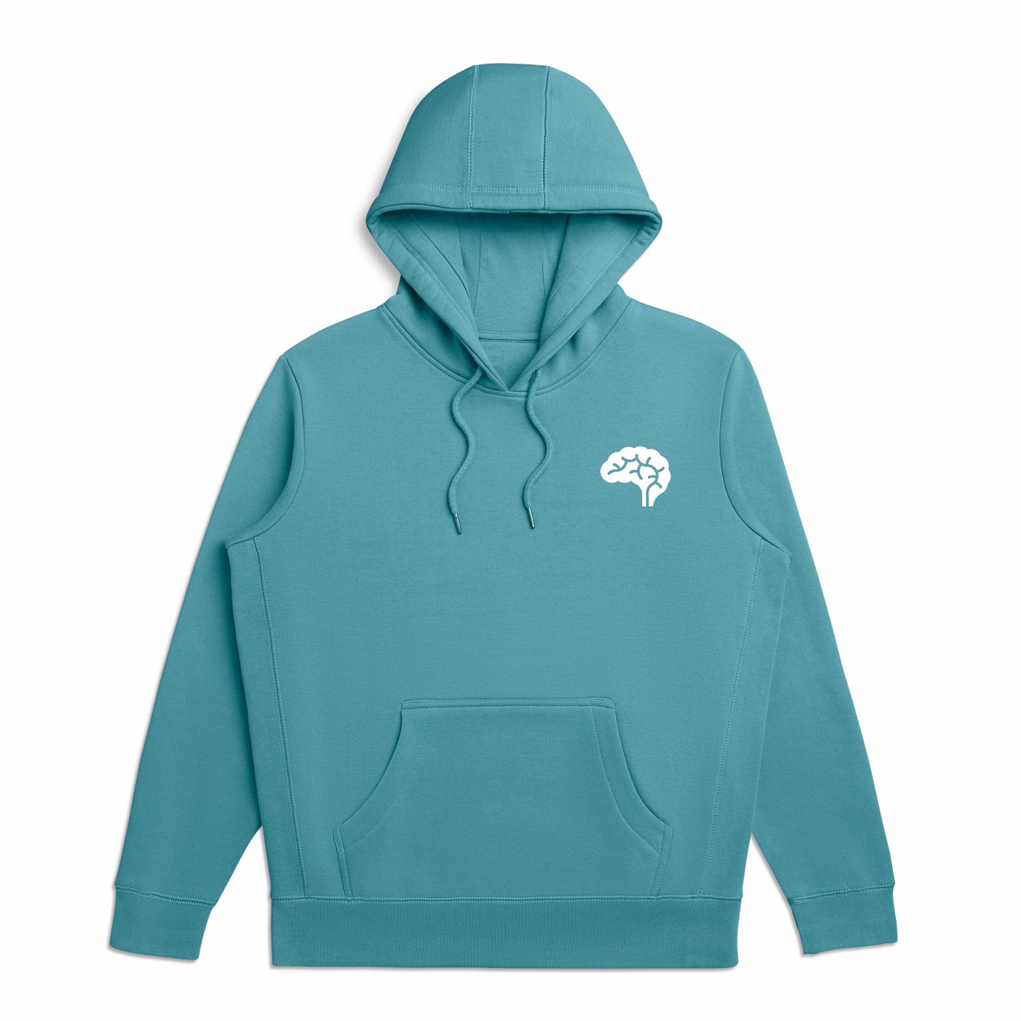 Confliktd Brain Stem Logo - Aqua GOTS® Organic Cotton Men's Hooded Sweatshirt