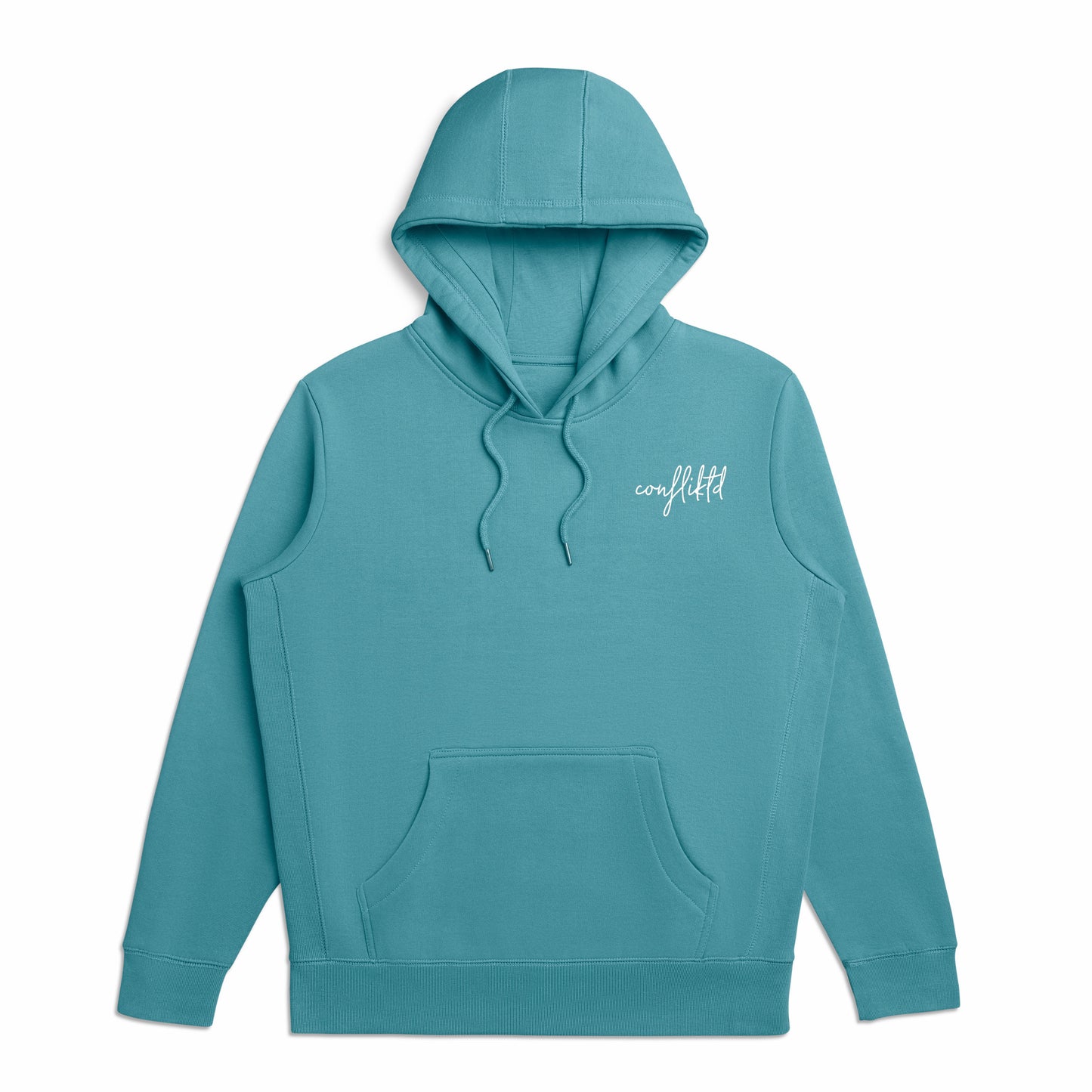 Confliktd Text Logo - GOTS® Organic Cotton Men's Hooded Sweatshirt