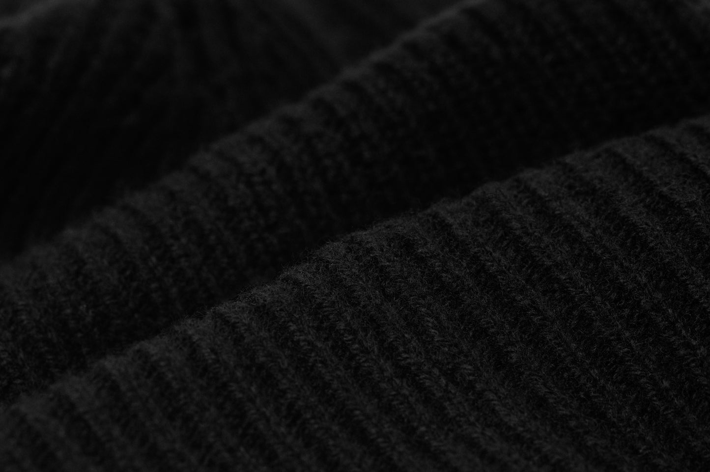 Confliktd Text Logo - Black Cashmere Merino Wool Unisex Beanie