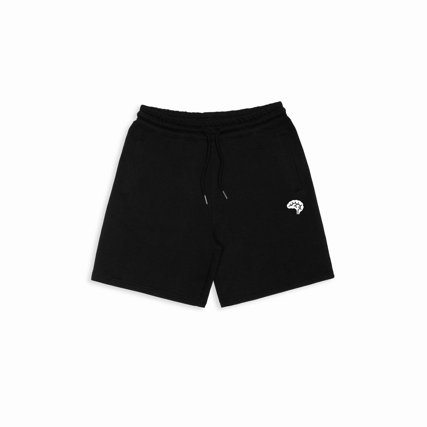 Confliktd Brain Stem Logo - Black GOTS® Organic Cotton Men's Sweatshorts