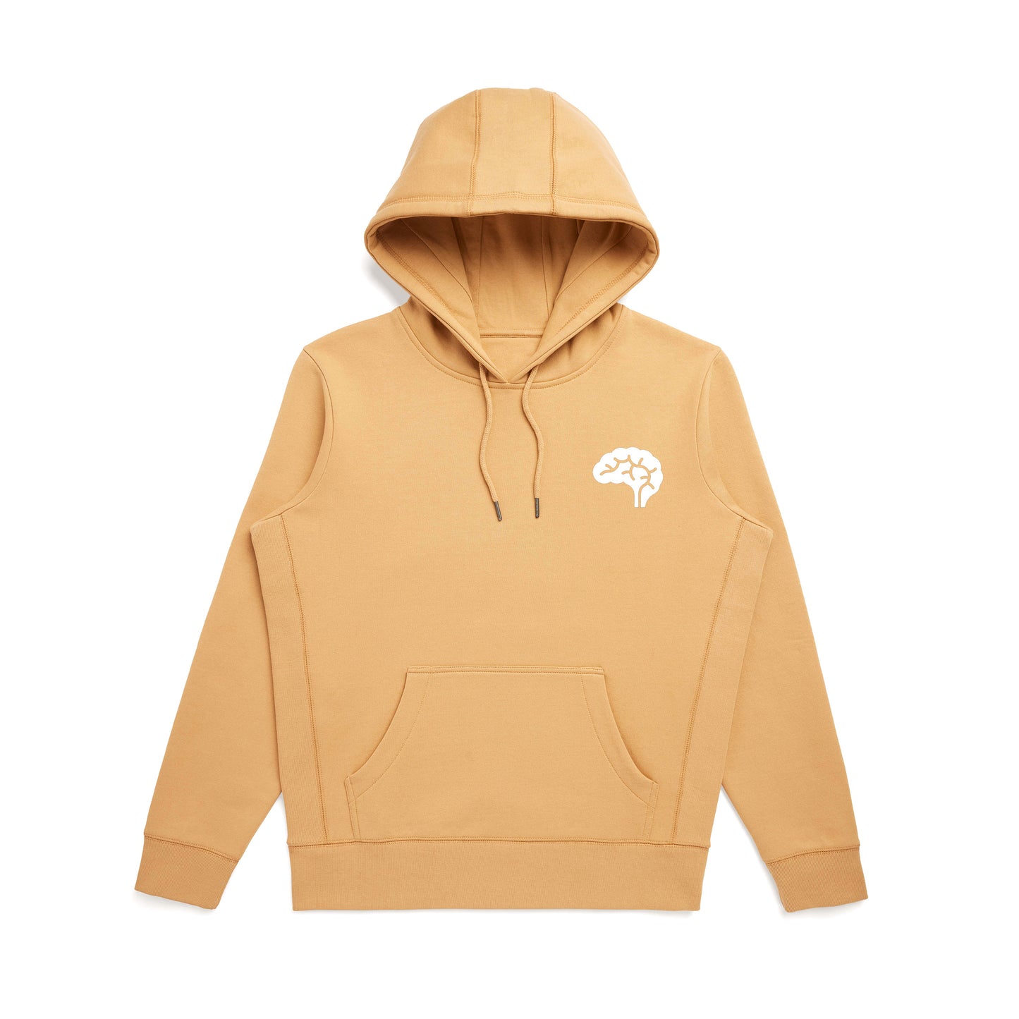 Confliktd Brain Stem Logo - Camel GOTS® Organic Cotton Hooded Men's Sweatshirt