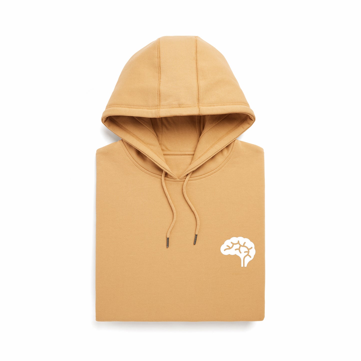 Confliktd Brain Stem Logo - Camel GOTS® Organic Cotton Hooded Men's Sweatshirt