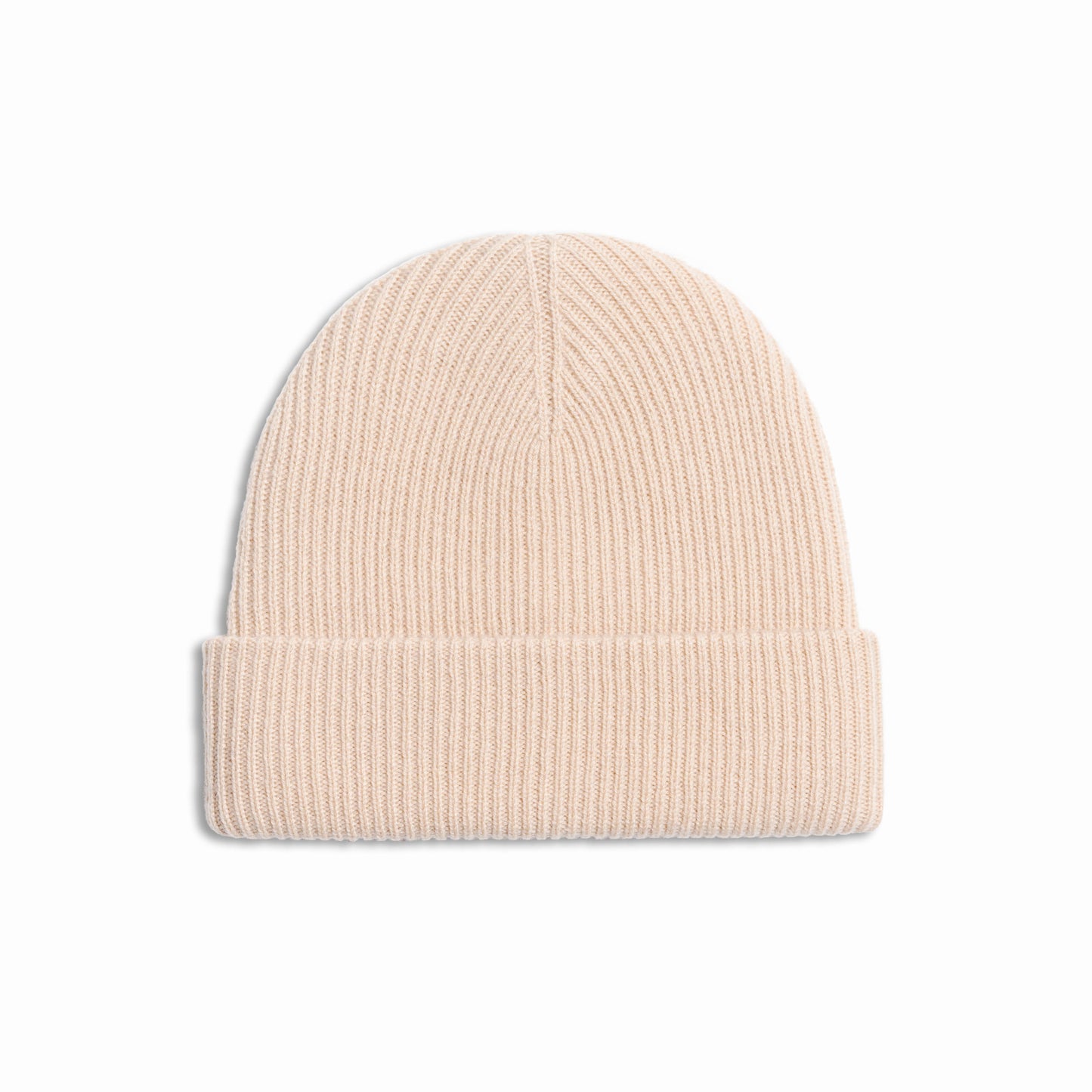 Confliktd Brain Stem Logo - Cream Cashmere Merino Wool Unisex Beanie