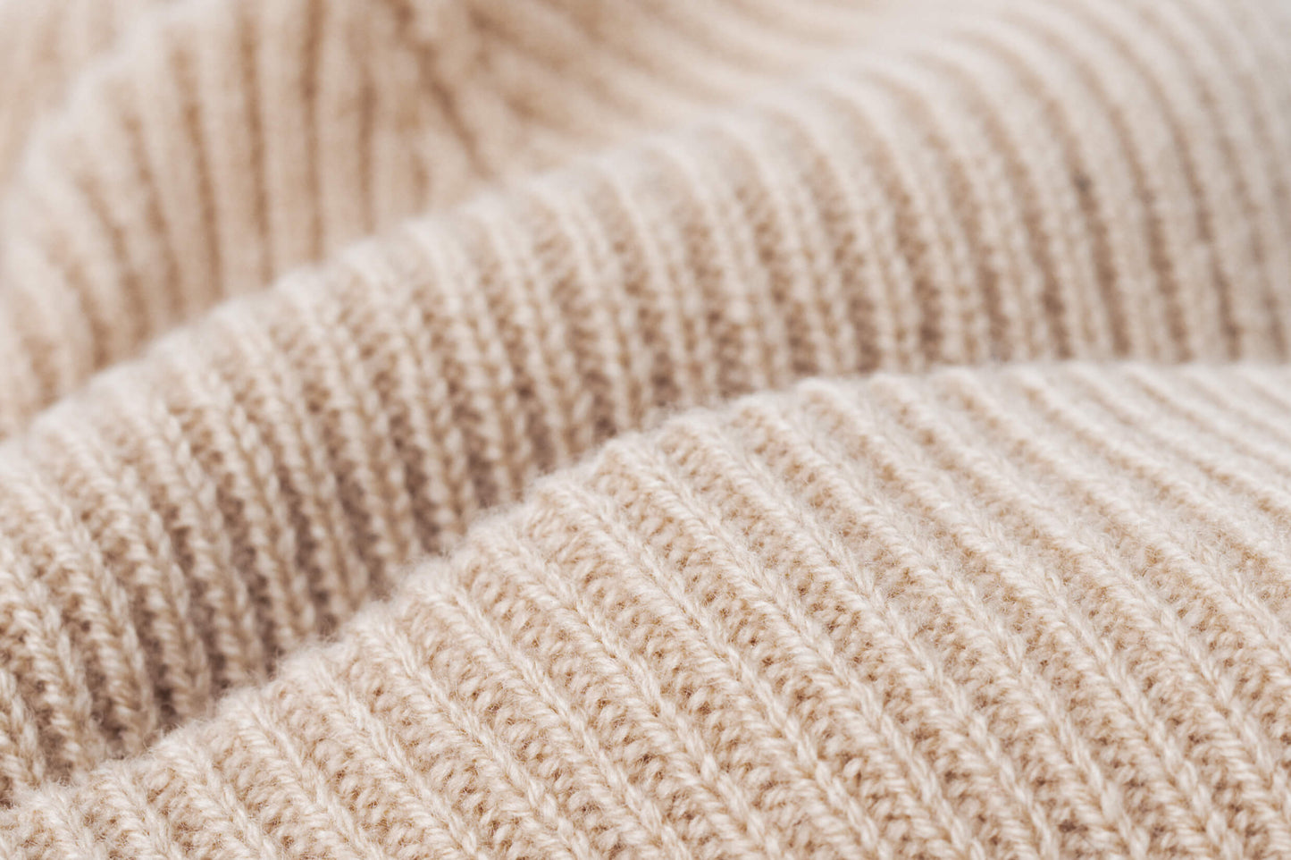 Confliktd Brain Stem Logo - Cream Cashmere Merino Wool Unisex Beanie