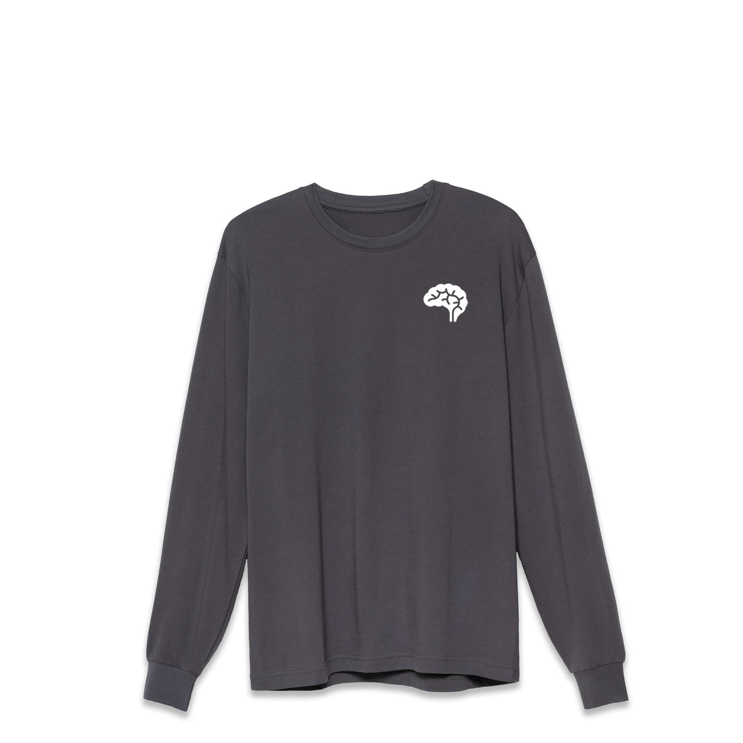 Confliktd Brain Stem Logo - Slate American Grown Supima® 100% Cotton 6oz Long Sleeve T-Shirt