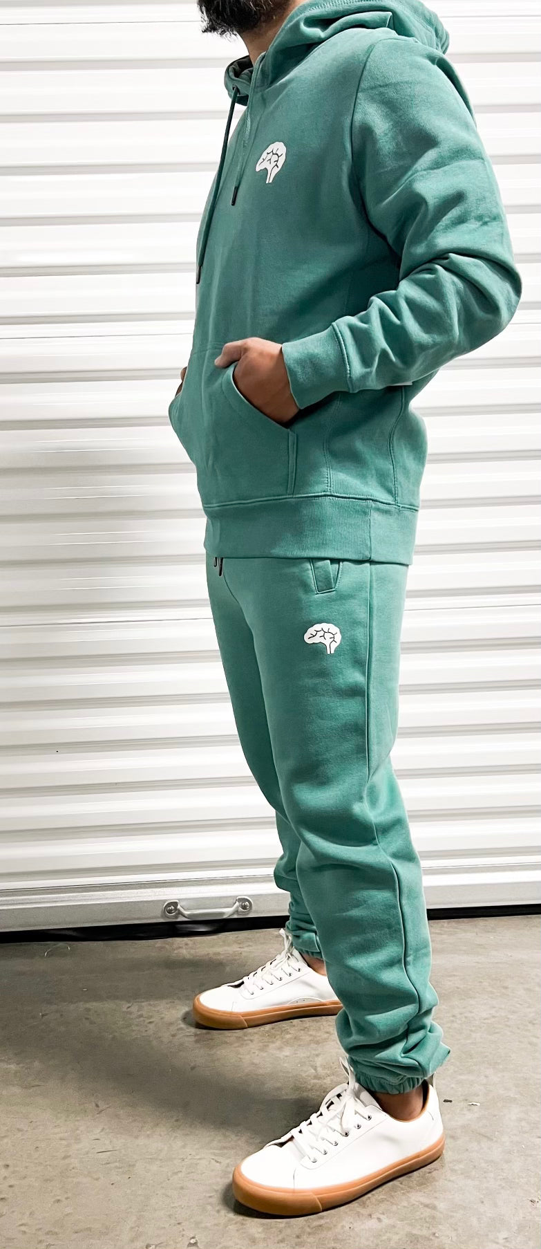 Confliktd Brain Stem Logo - Black GOTS® Organic Cotton Men's Sweatpants