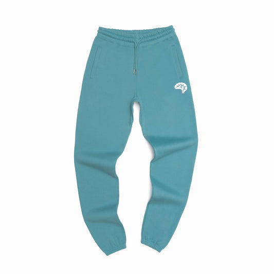 Confliktd Brain Stem Logo - Aqua GOTS® Organic Cotton Men's  Sweatpants